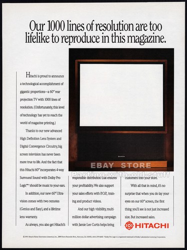 Hitachi rear projection - rear,
