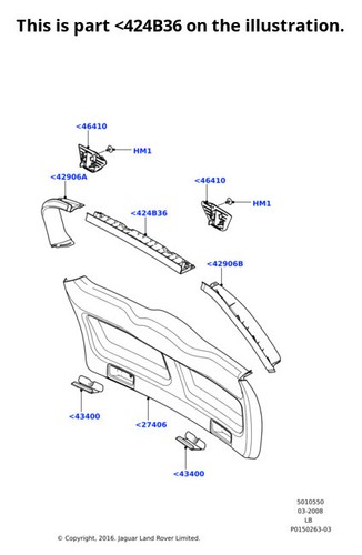 Land rover upper door - upper, trim