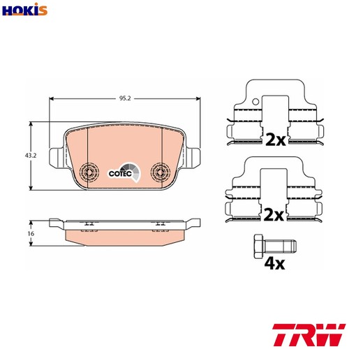 Brake pad set disc - disc,