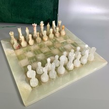 Chess Set Stone Marble Onyx