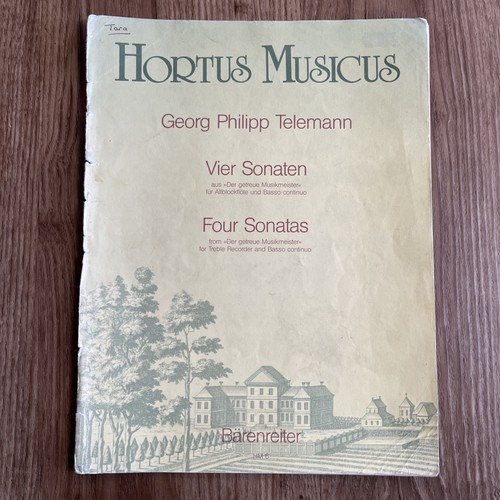 Four sonatas for treble - sonatas,