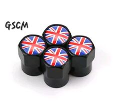 x4 Black Union Jack Valve Dust