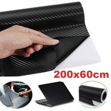 Self Adhesive Carbon Fibre Vinyl Wrap Car Film 3D Black for Car Interior Vehicle