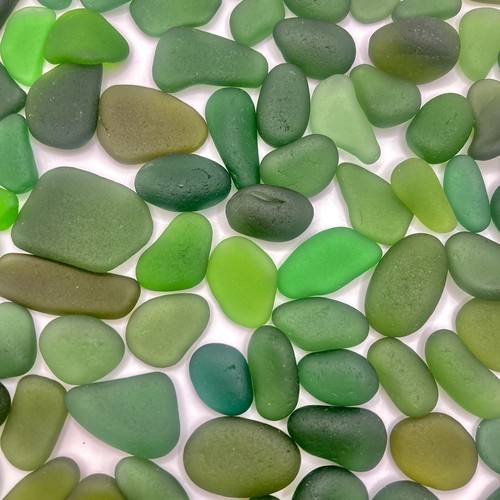 Large green sea glass - large,