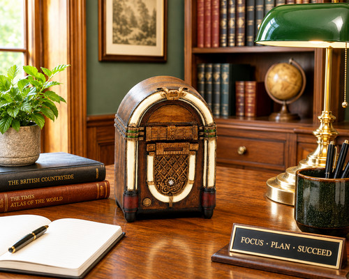Retro jukebox money box resin - jukebox,