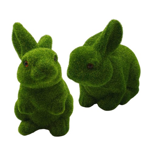 2pcs reusable flocked bunny - 2pcs,
