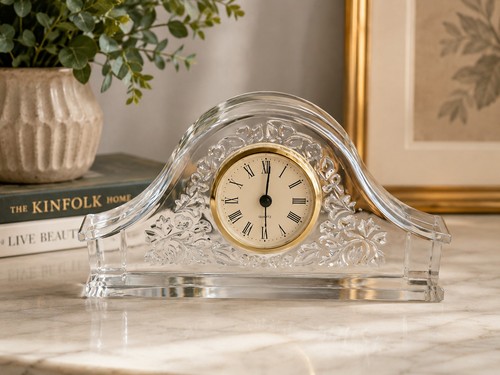 Vintage bohemia crystal mantel - vintage,