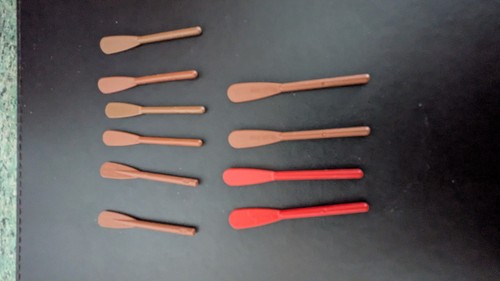 Lego oars red and brown - oars,