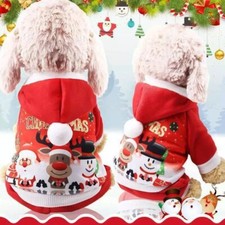 Outfit Puppy Cat Hoodie Coat Pet Xmas Dog Clothes Christmas Santa Costume Jumper