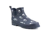 NEW WOMENS LADIES BUTTERFLY PRINT RAIN WATERPROOF BOOTS ANKLE WELLINGTON WELLIES