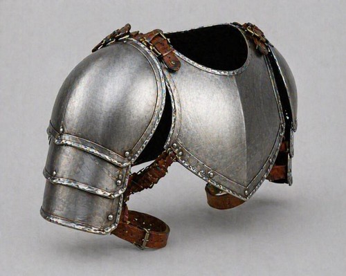 Medieval steel pauldron set - medieval,