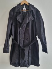 ZARA Black Long Length Trench Coat Size XL