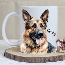Personalised Pet Dog Mug German Shepherd Alsatian Ideal Gift Present