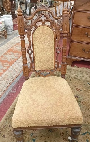 Ornate walnut antique - antique, chair