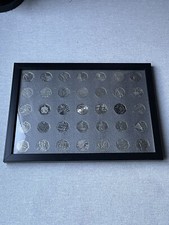 50p Display Frame / Case UK Coins- Wall hanging case for 35 Fifty Pence Pieces