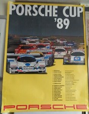 Porsche 1989 'Porsche cup' (Le Mans cars?) original poster, VGC, some light wear