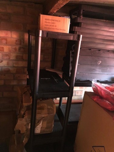 Used plastic shelving - shelving, storage