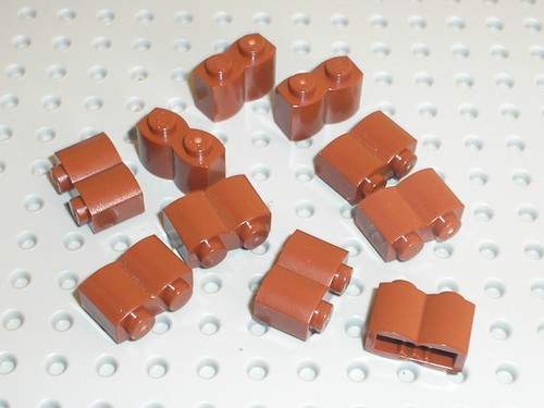 Lego redbrown brick - 10, x