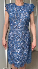Reiss Maika blue lace cutout
