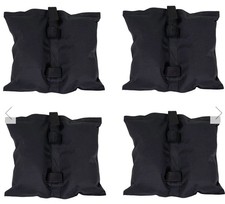 Gazebo Leg Weights Set of 4, Heavy Duty, Sand-Fillable for Canopy Black Tent