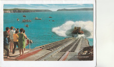 Vintage Postcard - Lifeboat Launch , Porthstinian , Pembrokeshire , Wales .