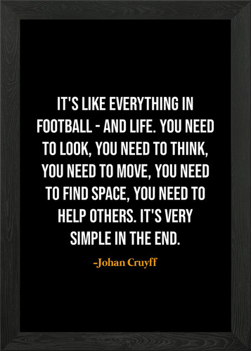 Johan cruyff quotes framed - johan,
