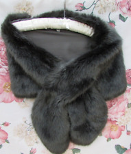 STEEL GREY Fur Stole SHAWL