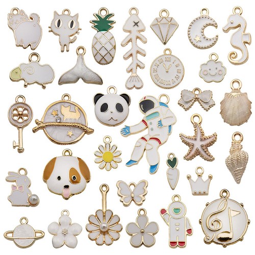 Enamel charms pendants - enamel,