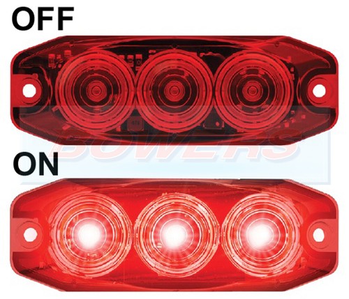 12v 24v led low profile - profile, red