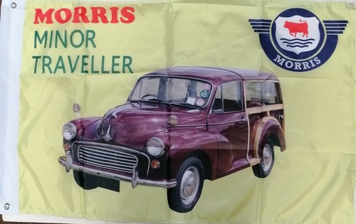 Morris minor traveller - minor, flag.