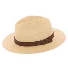 Men straw fedora with - men's,