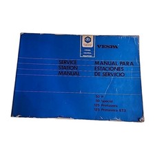 Vespa Service Station Manual Vintage Paperback Book