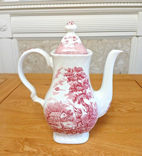 Porcelain Teapot The Hunter by Myott Hand Engraved Permanent Colours