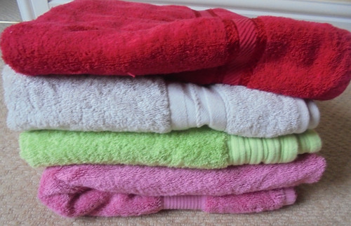 Colourful bath towels - colourful, bundle