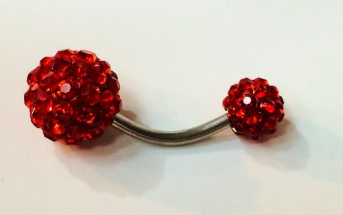 Red shamballa style - red, double