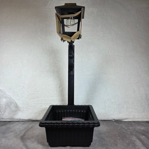 Solar post light with planter - solar,