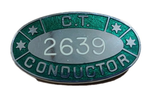 Vintage bus conductor - conductor, badge**