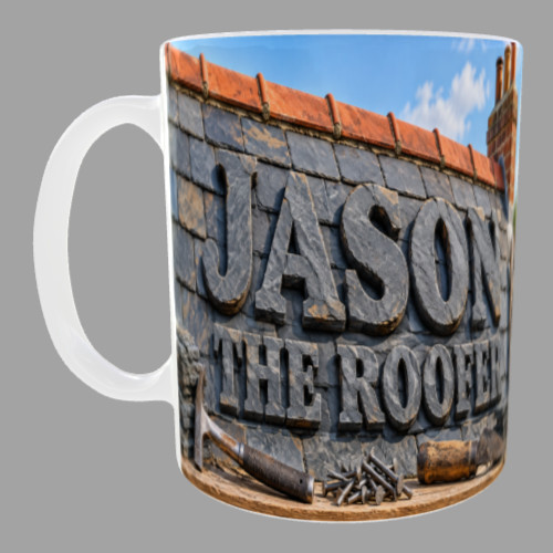 Personalised roofer mug custom - mug,