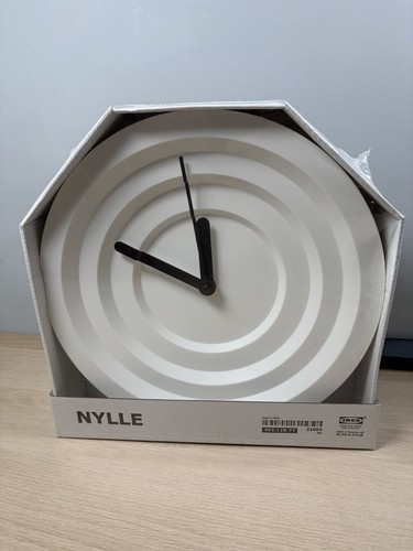 Ikea clock white nylle - white,