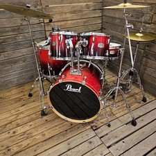 Drum Kit Pearl ELX Export, Ruby Fade Complete USED! RKEXL151025