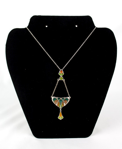 Silver and enamel danish - and,