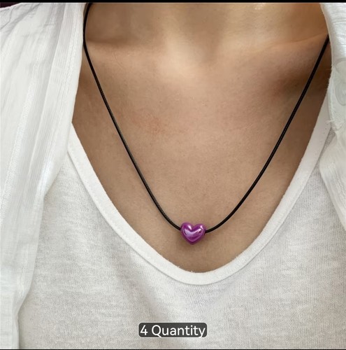 Ladies acrylic heart pendant - acrylic,