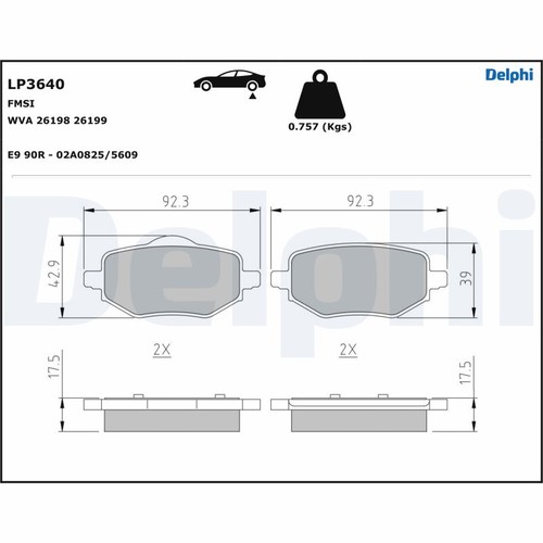Brake pad set disc - brake,