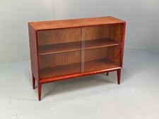 Vintage 1960s oak bookcase red - oak,