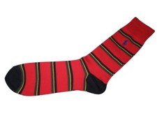 RALPH LAUREN POLO Mens Striped Socks Red  Size 8 - 11