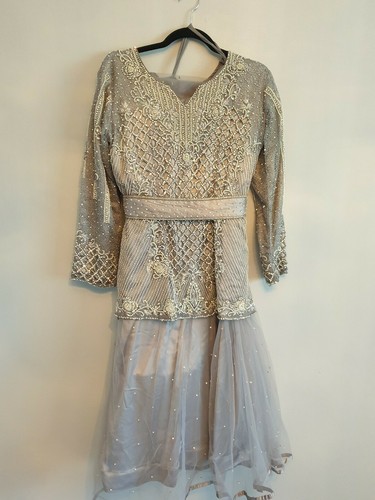 Silver lengha wedding party - silver, wedding/party