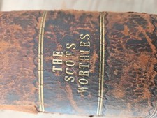 Scots Worthies. Very Old Book Leather Binding. Nice Early Edition 