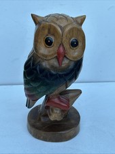 Large painted wooden Owl  🦉