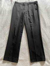 Taylor & Wright Black Pinstripe Dress Trousers – Size 34R – Regular Fit