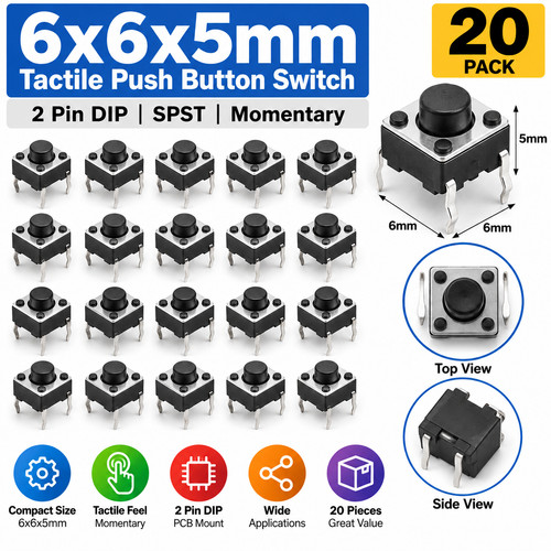 6x6x5mm tactile push - tactile, button